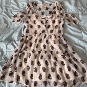 Band of Gypsies cut out shoulder paisley dress